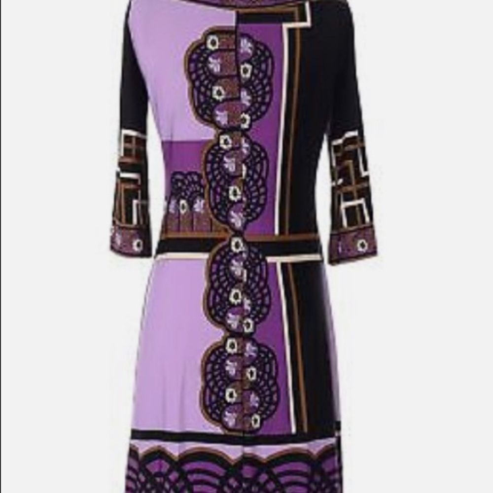 Donna Morgan Purple Print Tunic Dress